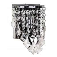 Hotel decor acrylic bead chrome crystal wall lamp NS-123038-3