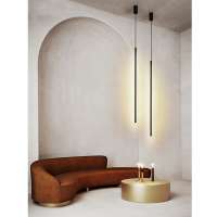 Aicco Modern Hanging Lighting, LED Linear Pendant Lights For Home 9098C