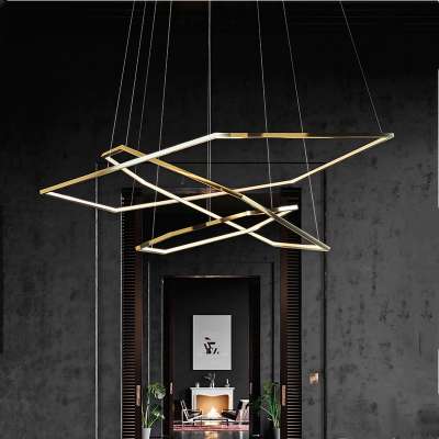 Aicco LED Modern Golden Chandelier Pendant Lights Luxury For Home Living Room 9120D