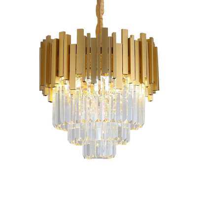 Aicco Modern Luxury Golden Color Kitchen Crystal Pendant Lights Lighting Chandelier For Home Hotel Restaurant 4964