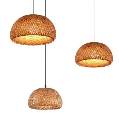 Aicco Rattan Kitchen Bamboo Pendant Lighting Lamp For Restaurant 4932