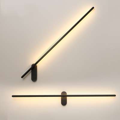 Aicco Indoor Black Hotel Room LED Linear Wall Lamp Light Modern for Bedroom 6939