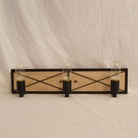 On sale new design bedroom wall light vintage wood color 3L wall bracket lights